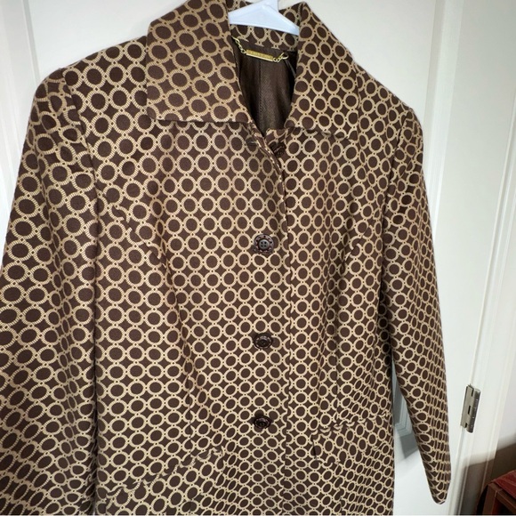 Sigrid Olsen Long Blazer Single Breasted Brown Gold Vintage - Picture 8 of 17